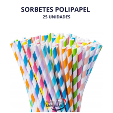 SORBETES POLIPAPEL GRUESO P/TRAGO X 14 U