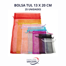 BOLSA TUL 13X20 (LISA) X 25 UNID
