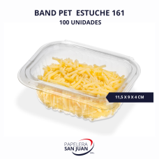 BANDEJA PET ESTUCHE 161 (BASE 115X90 MM ALTURA 40 MM) X 100 UNID