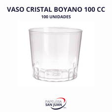 VASO CRISTAL 100 CM3 BOYANO X 216 UNID