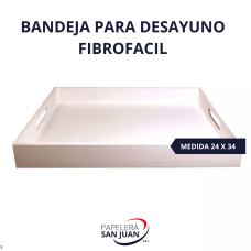BANDEJA DESAYUNO FIBRO FACIL BCA X 1 (24X34X5)