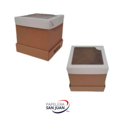 CAJAS MULTIUSO TORTA C/VISOR (25X25X25) X 25 UNID