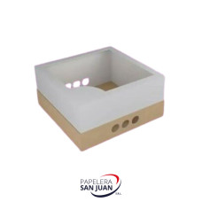 CAJAS MULTIUSO TORTA C/VISOR 25X25X12 X 25 UNID