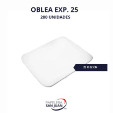 OBLEA EXPANDIDO N25 250X220 MM X 200 UNID