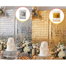 LLUVIA CORTINA METELIZADA BRICKS WALL CUADRADA 1X2 MTS X 1 UNID