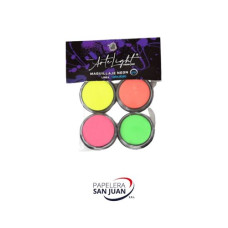 MAQUILLAJE ARTISTICO FLUO BLISTER 5 GR X 4 UNID