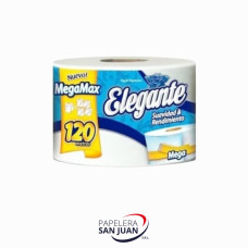 ROLLO PAPEL HIGIENICO ELEGANTE 10 CM X 120MTS X 12 UNID