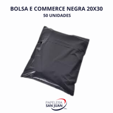 BOLSA E COMMERCE NEGRA 20X30 X 50 UNID