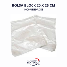 BOLSA BLOCK 20X25 X 1000 UNID