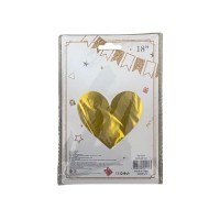 GLOBO CORAZON 40 CM METALIZADO X 1 UNID (LIQUIDACION)