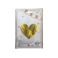 GLOBO CORAZON 40 CM METALIZADO X 1 UNID (LIQUIDACION)