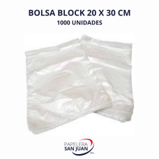 BOLSA BLOCK 20X30 X 1000 UNID