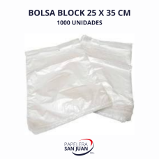 BOLSA BLOCK 25X35 X 1000 UNID