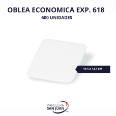 OBLEA EXPANDIDO ECONOMICA N618 145X195 MM X 600 UNID
