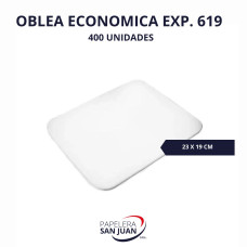 OBLEA EXPANDIDO ECONOMICA N619 190X230 MM X 400 UNID