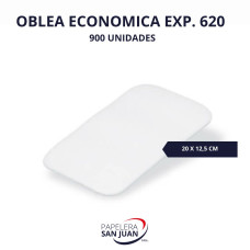 OBLEA EXPANDIDO ECONOMICA N620 200X125 MM X 900 UNID
