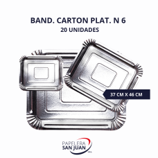 BANDEJA CARTON PLATEADA N6 380X470 MM DELCAPACK X 10 UNID