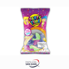 GLOBO LISO SURTIDO FLUO PASTEL N 9 (PARTY TIME) X 25 UNID