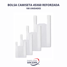 BOLSA CAMISETA REFORZADA 45X60 X 100 UNID