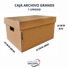 CAJA DE CARTON ARCHIVO 29X42 X26 X 25 UNID