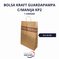 BOLSA KRAFT C/MANIJA G/PAMPA KP2(16X24) X 10 UNID
