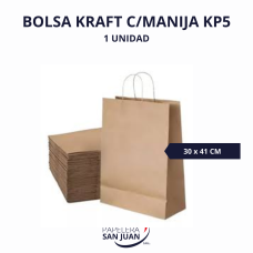 BOLSA KRAFT C/MANIJA 30X41 KP5 X 10 UNID