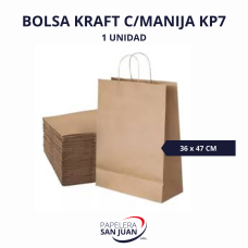 BOLSA KRAFT C/MANIJA 36X47 KP7 X 10 UNID