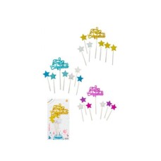 TOPPER FELIZ CUMPLE ESTRELLA 7 PCS X 1