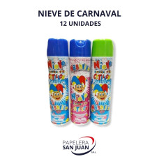 NIEVE DE CARNAVAL X 12 UNID