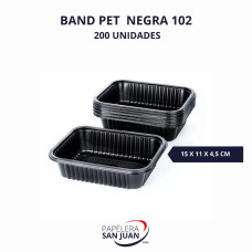 BANDEJA 102 PET NEGRA CELPACK (150X110 MM ALTURA 45 MM) X 200 UNID