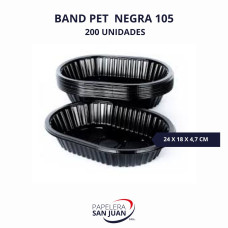 BANDEJA 105 PET NEGRA CELPACK (240X180 MM ALTURA 47 MM) X 200 UNID