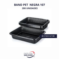 BANDEJA 107 PET NEGRA CELPACK (260X195 MM ALTURA 47 MM) X 200 UNID