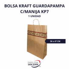 BOLSA KRAFT C/MANIJA G/PAMPA KP7(36X47) X 10 UNID