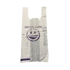 BOLSA CAMISETA ANTARTIDA (BIO-DEGRADABLE) 30X40 CM X 20 PAQUETES DE 80 UNID