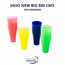 VASOS DIXTRON NEW BIG 800 CC Y CONICO 750 CC TRASL/COLOR X 240