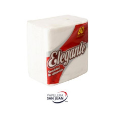 SERVILLETAS ELEGANTE BLANCAS 33X33 X 80 UNID SERVILLETAS ELEGANTE BLANCAS 33X33 X 80 UNID