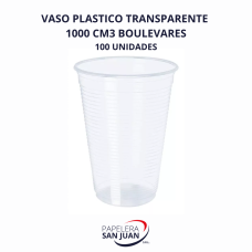 VASO PLASTICO 1000 CM3 X 100 UNID BOULEVARES