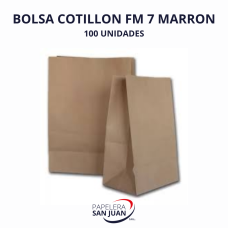 BOLSA PAPEL DELIVERY MARRON FM7(37X26X12) X 50 UNID