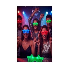 ANTEOJO RAYADO ESTRELLA CON LUZ X 1 UNID