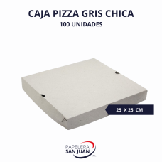 CAJA PIZZA GRIS CH. X 100 (25X25)