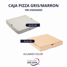 CAJA PIZZA GRIS/ MARRON 32 X 32 CM X 100 CAJA PIZZA GRIS/ MARRON 32 X 32 CM X 100