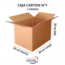 CAJA DE CARTON N1 40X30X30 X 25 UNID
