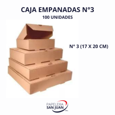 CAJA EMPANADAS N 3 X100 UNID (17X20 H 5 CM)