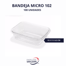 BANDEJA 102 PP REFORZADA MICROONDAS CELPACK (151X113 MM ALTURA 45 MM) X 100 UNID