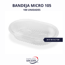 BANDEJA 105 PP REFORZADA MICROONDAS CELPACK (240X180 MM ALTURA 47 MM) X 100 UNID
