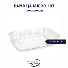 BANDEJA 107 PP REFORZADA MICROONDAS CELPACK (260X195 MM ALTURA 47 MM) X 100 UNID