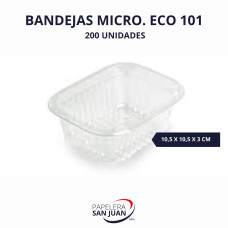 BANDEJA 101 PP ECONOMICA MICROONDAS CELPACK (105X105 MM ALTURA 34 MM) X 200 UNID