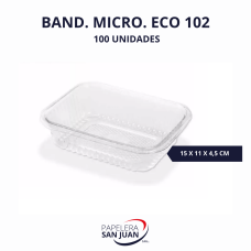BANDEJA 102 PP ECONOMICA MICROONDAS CELPACK (151X113 MM ALTURA 45 MM) X 100 UNID