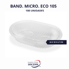 BANDEJA 105 PP ECONOMICA MICROONDAS CELPACK (240X180 MM ALTURA 47 MM) X 100 UNID