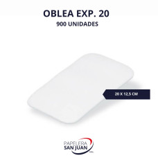 OBLEA EXPANDIDO N20 125X200 MM X 900 UNID